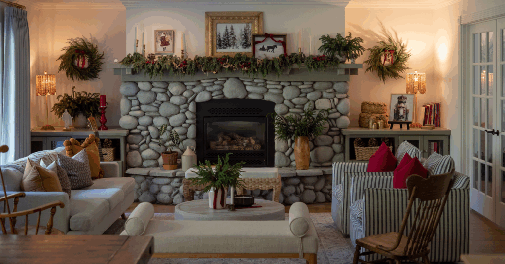 cozy Christmas decor and DIY Christmas pillow covers