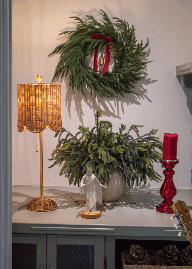 cozy Christmas decor and DIY Christmas pillow covers