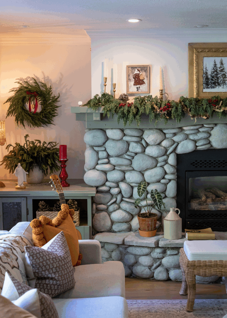 cozy Christmas decor and DIY Christmas pillow covers