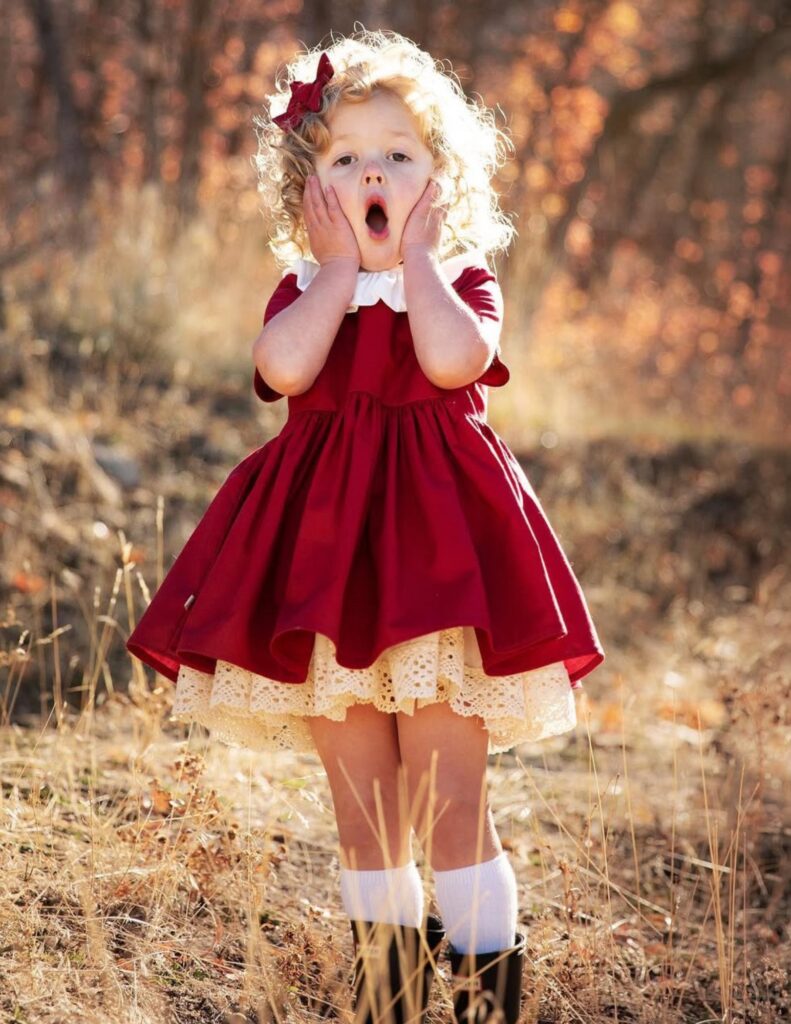 Girls’ Christmas Dress Sewing Pattern
